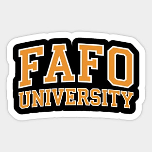 FAFO University - Reverse Sticker